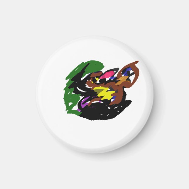 Wilder Wolf Herbst  Magnet (Vorne)