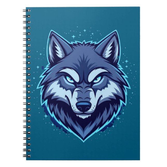 Wilder Wolf – Symbol für Stärke und Freiheit Notizblock (Vorderseite)