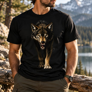 Wilder Wolf – Wütender Wilder Wolf Raubtier T-Shirt