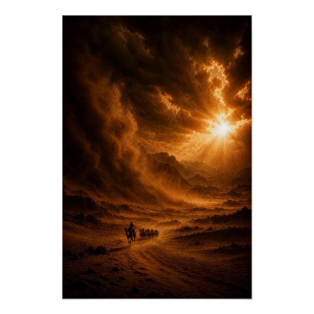 Wilder Wüstensturm Poster (Vorderseite)