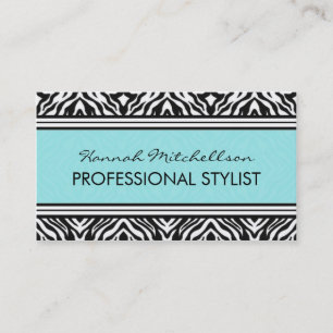 Wilder Zebra-berufliche Geschäfts-Karten aquamari Visitenkarte