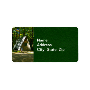 Wilderness-A-Frame-Camping am Campground Adressaufkleber