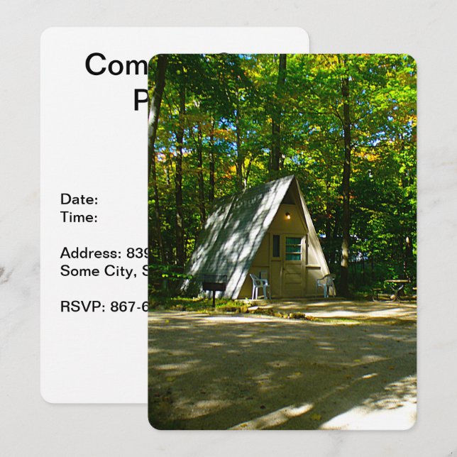 Wilderness-A-Frame-Camping am Campground Einladung (Vorne/Hinten)