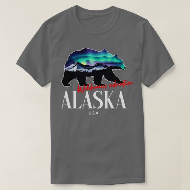 Wilderness Abenteuer Alaska USA Hemd T-Shirt (Design vorne)