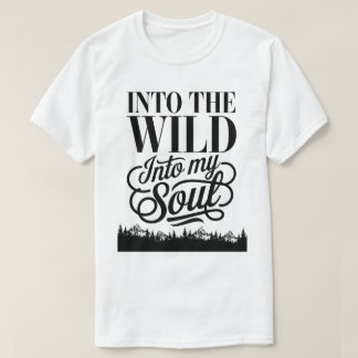 Wilderness Adventure Zitat mit Bergwelt T-Shirt