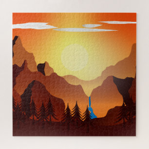 "Wilderness Area Sunset" Szenario-Puzzle Puzzle