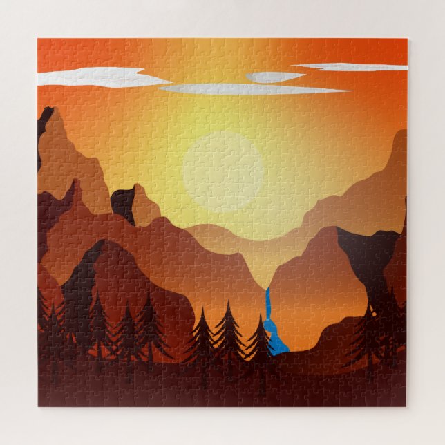 "Wilderness Area Sunset"-Szenenrätsel Puzzle (Horizontal)