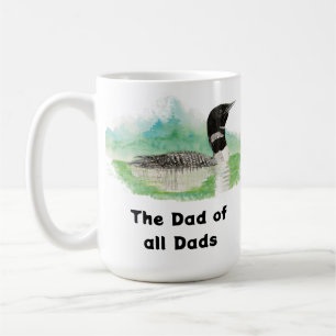 Wilderness Art Common Loon Bird Vater Alle Vater Kaffeetasse