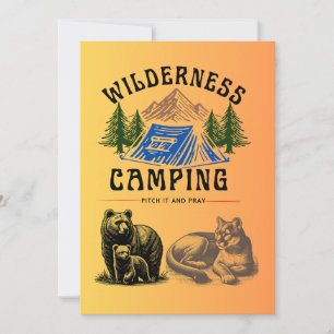 Wilderness Camping - Pitch es und bete Feiertagskarte