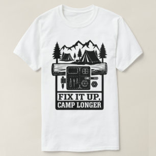 Wilderness-Camping reparieren Campfeuer-Zelt-Desig T-Shirt