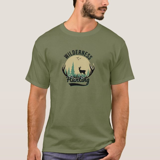 Wilderness Deer Jagd T - Shirt (Vorderseite)