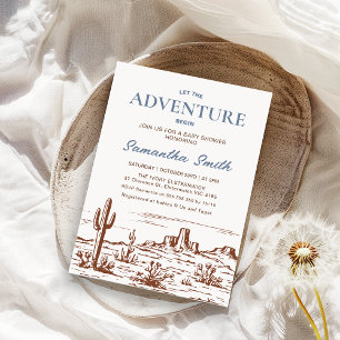 Wilderness Desert Lass Adventure Begin Baby Shower Einladung