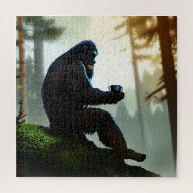 Wilderness Forest Bigfoot Morning Tranquisition Co Puzzle (Vertikal)