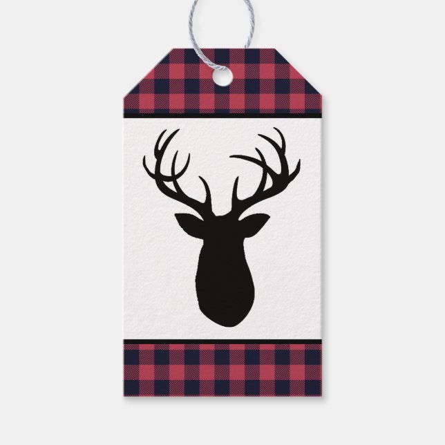 Wilderness-Hirschgeweih-Berg Geschenkanhänger (Vorderseite)