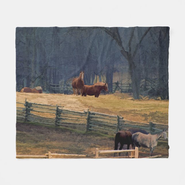 Wilderness Horse Ranch Fleecedecke (Vorderseite (Horizontal))