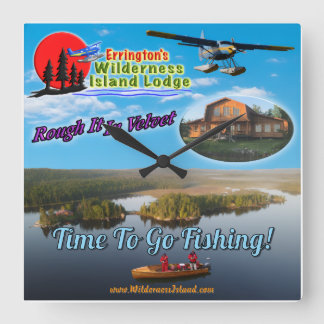 Wilderness-Insel-Wanduhr Quadratische Wanduhr