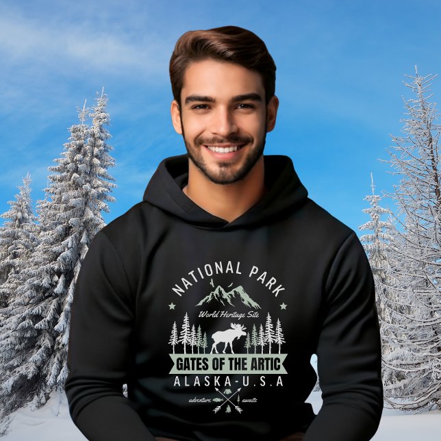 Wilderness Moose – Gates of the Arctic Alaska Hoodie (Von Creator hochgeladen)