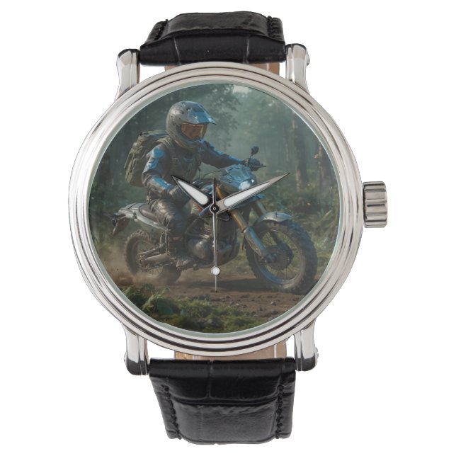 Wilderness Motocross - Dirtbike Racer II Armbanduhr (Vorderseite)