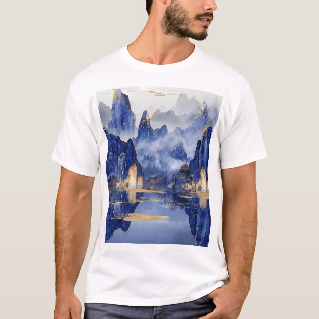Wilderness Mountain View Foto T - Shirt (Vorderseite)