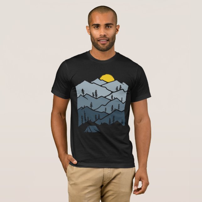 Wilderness Mountain Zelt Camper T-Shirt (Vorne ganz)