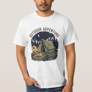 Wilderness Night Camp - Vintage Wald & Lagerfeuer  T-Shirt