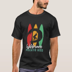 Wilderness Puerto Rico Strand Vintag Retro Surfing T-Shirt