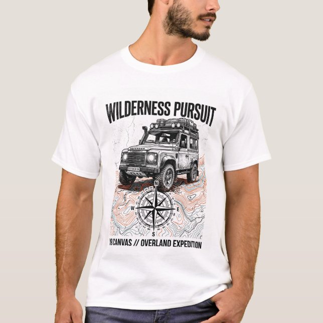 Wilderness Pursuit Defender Topo Gorpcore Grafik T-Shirt (Vorderseite)