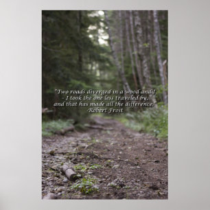 Wilderness Robert Frost Quote Poster - Groß