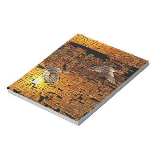 Wilderness Sunset Enten auf Stone Hintergrund Notizblock