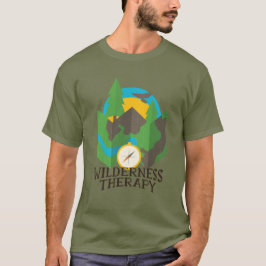 Wilderness Therapy Mountains Forest Compass Travel T-Shirt