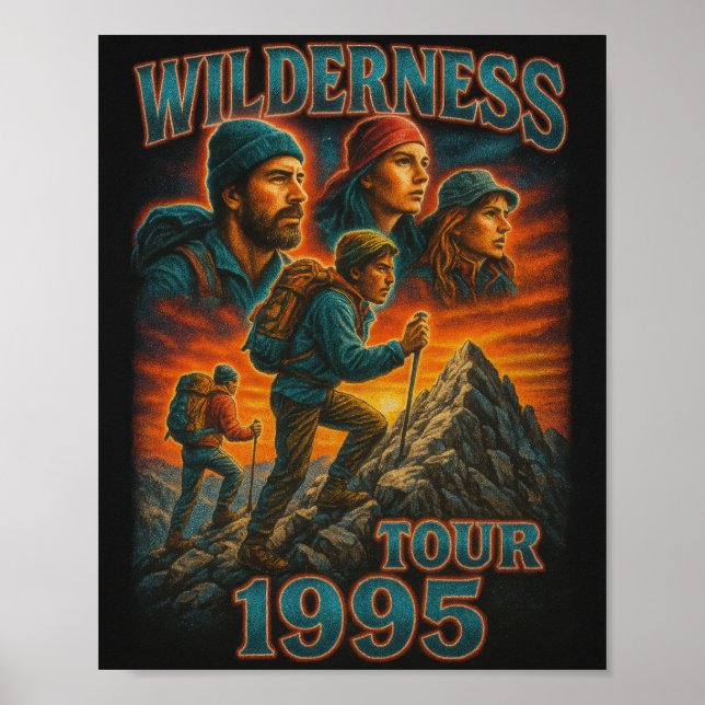 Wilderness Trekking Expedition 1995 Vintager Stil Poster (Vorne)