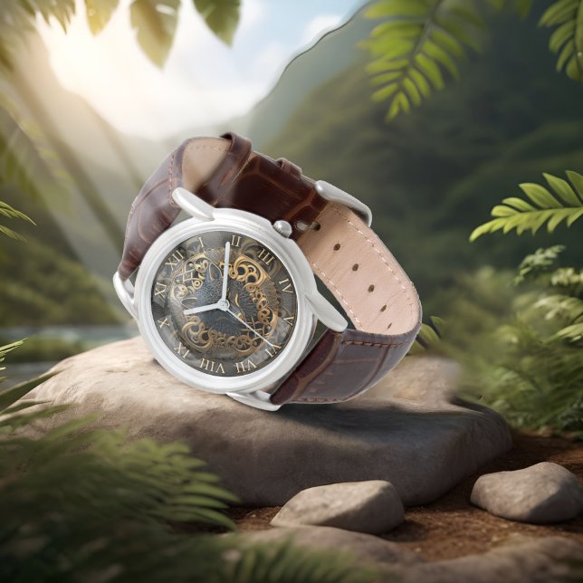 Wilderness Wall Art Howling Wolf mit 3D-Deko Armbanduhr (Von Creator hochgeladen)