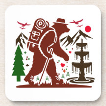 Wilderness Wanderbär Explorer Kunst drucken