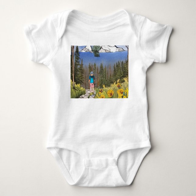 Wilderness Wandern Baby Strampler (Vorderseite)