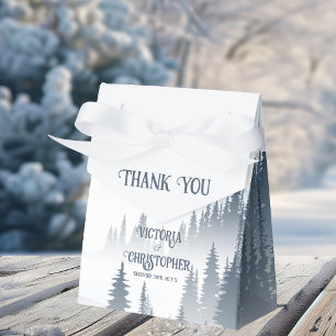 Wilderness Wedding Gray Mountain Fog Forest Geschenkschachtel