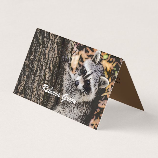 Wilderness Wild Raccoon Visitenkarten (Vorderseite)