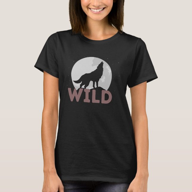 Wilderness Wolf Natur Monument Obelisk T-Shirt (Vorderseite)