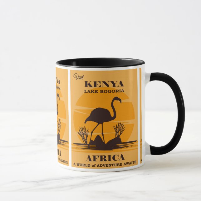Wildes Abenteuer: Kenya Africa Travel Poster Tasse (Rechts)