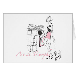 Wildes Apple   der Arc de Triomphe - Girly Skizze