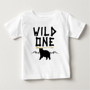 Wildes Bärn-Pfeil-1. Geburtstags-Shirt Baby T-shirt