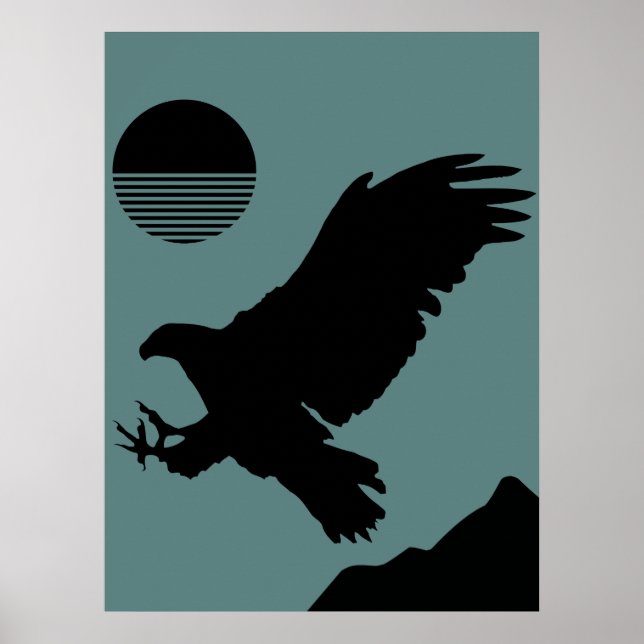 Wildes Design Eagle Poster (Vorne)