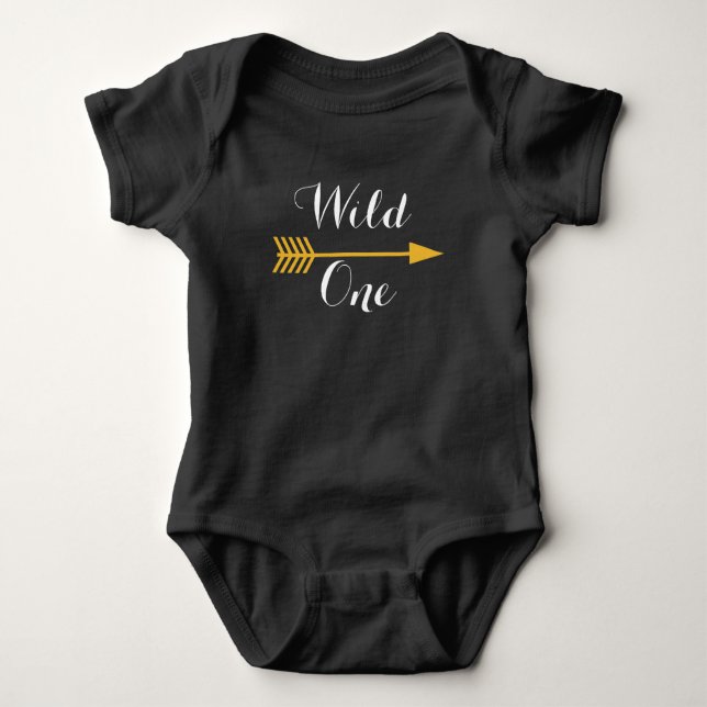 Wildes Ein-Goldpfeil-Shirt Baby Strampler (Vorderseite)