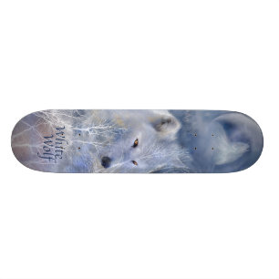Wildes Fahrt-Weißes Wolf-Skateboard Skateboard