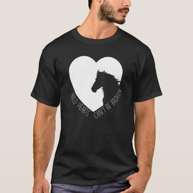 Wildes Herz - Pferd Reiten T-Shirt (Vorderseite)