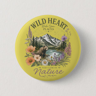 Wildes Herz Weite Orte Bärenberg Wildblume Button