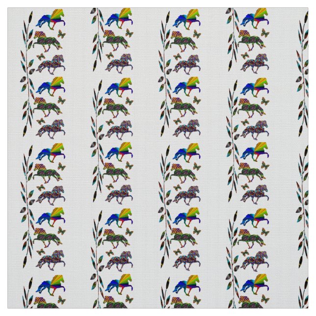Wildes Isländisches Pferd Stoff (Muster)