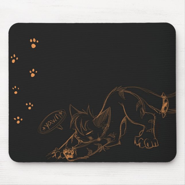 Wildes Kaeko Gegähne Mousepad (Vorne)
