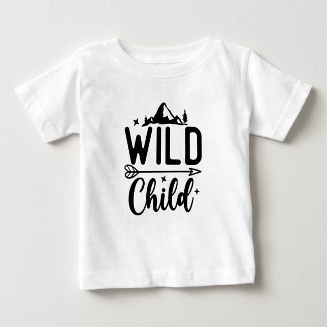 Wildes Kind für Kinder und Kleinkinder Baby T-shirt (Vorderseite)