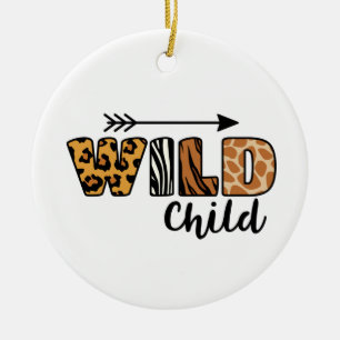 Wildes Kind Keramik Ornament