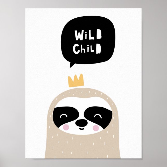 Wildes Kind | Skandinavisches Kinderzimmer Poster (Vorne)
